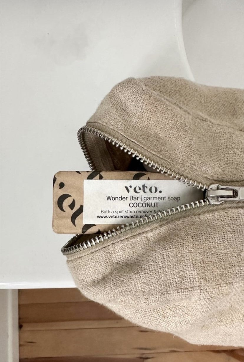 veto_Wonder Bar_laundry soap bar in travel bag